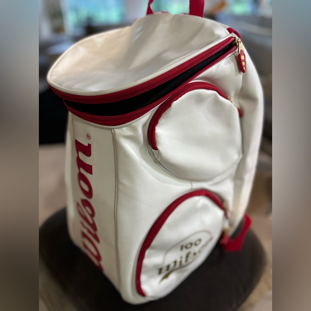 Wilson White and Red Tennis Backpack